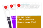 Online Retail User Experience Benchmarks 2006